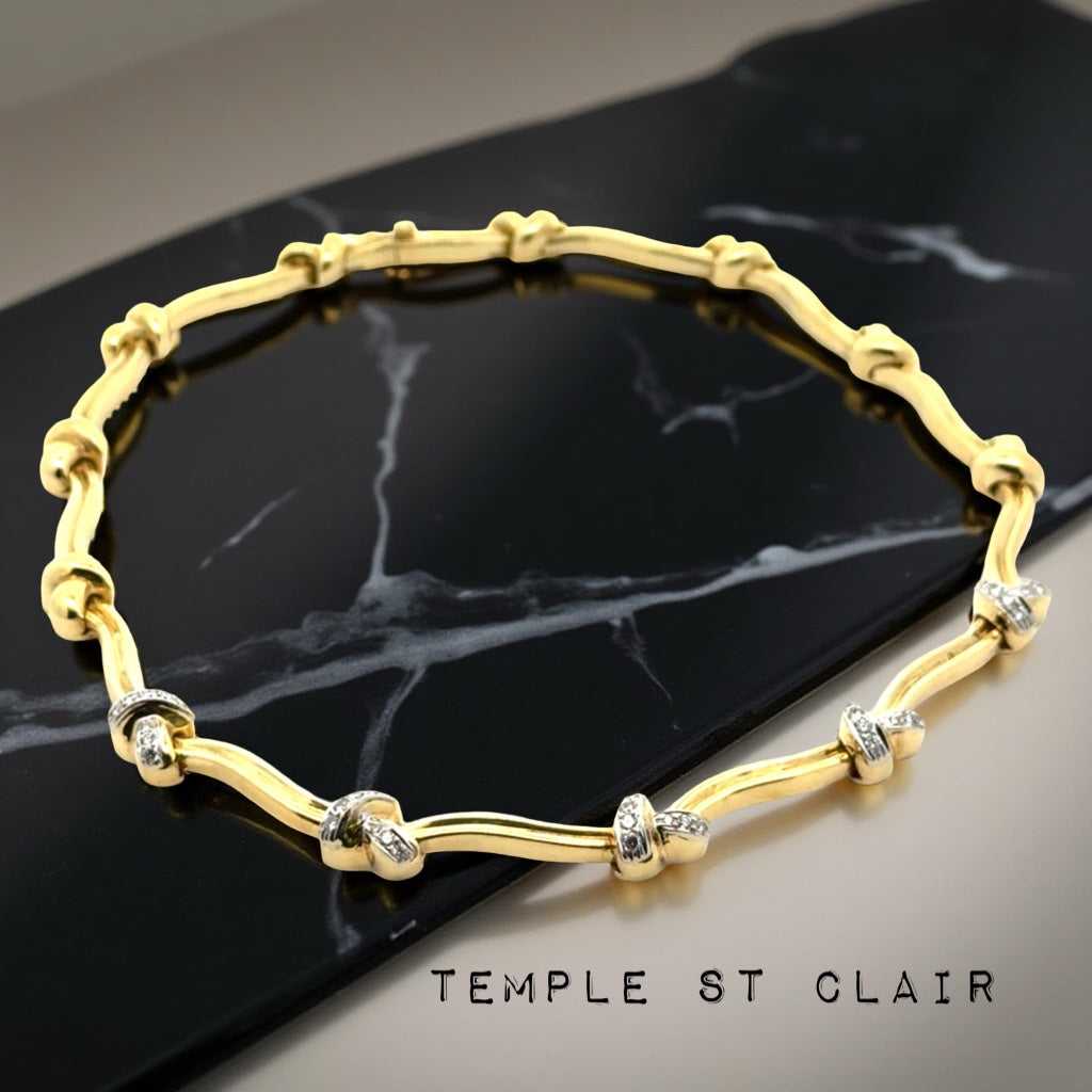 Temple St. Clair Designer Diamond and 18kt Yellow and White Gold Necklace