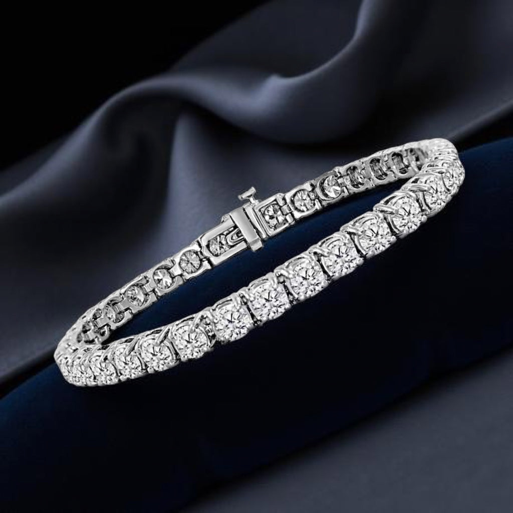 12.02 cttw Diamond 14Kt White Gold Bracelet