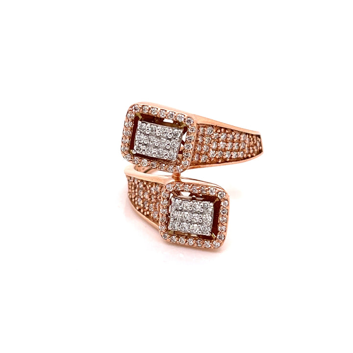 Effy Diamond and 14K White and Rose Gold Bypass Ring