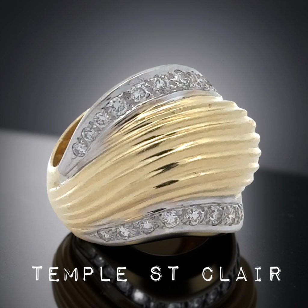 Temple St Clair DiamondRing 18K White/Yellow Gold