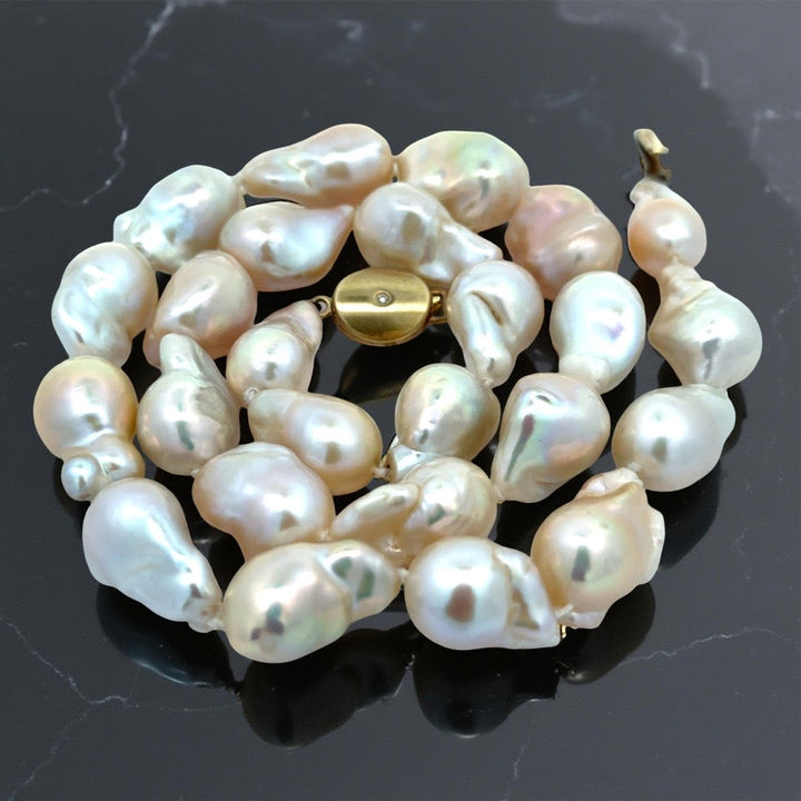 11 mm x 14.00 mm South Sea Baroque Pearl Strand Necklace