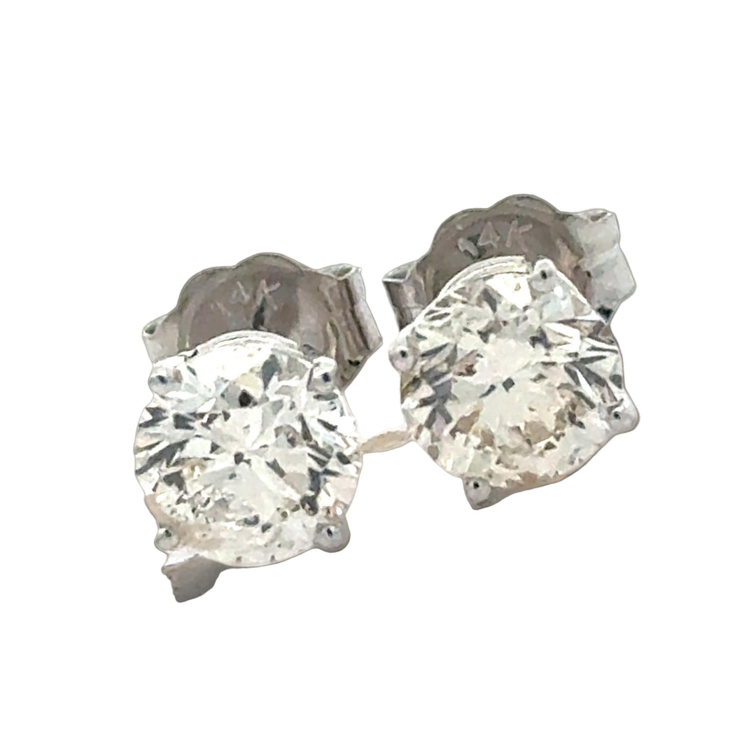 Champagne 2.00 cttw Round Brilliant Cut Diamond Stud Earrings