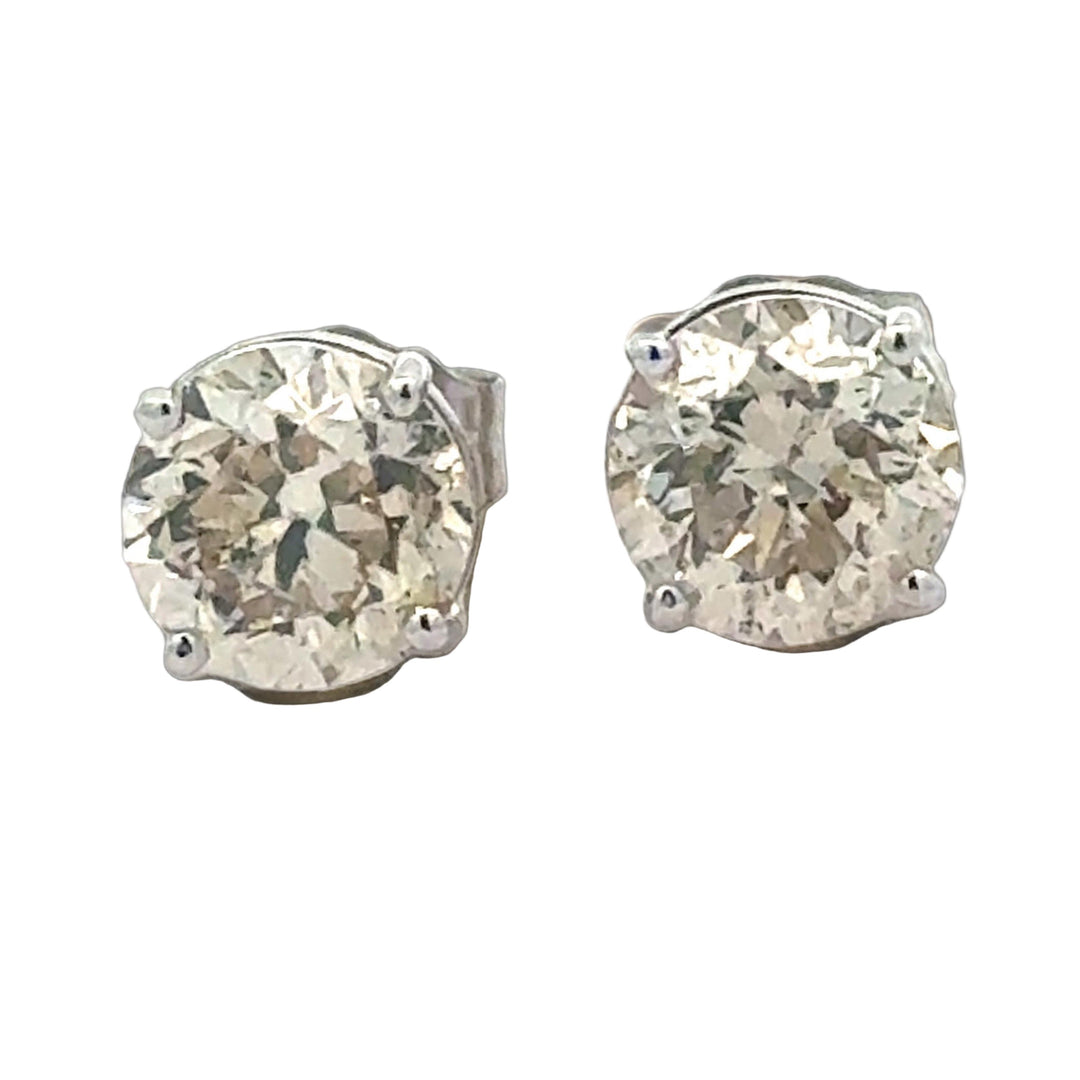 Champagne 2.00 cttw Round Brilliant Cut Diamond Stud Earrings