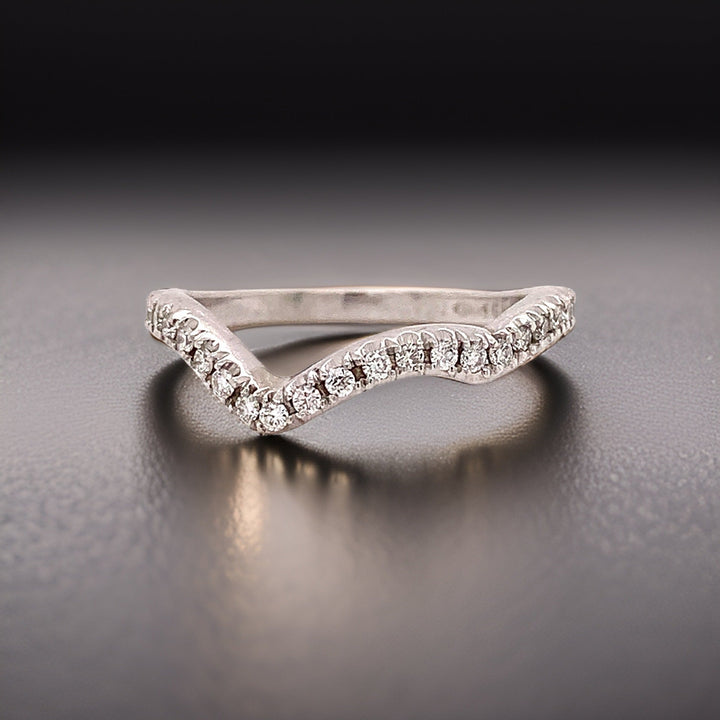 Mark Schneider .28 ctw Diamond and 14K White Gold Fitted Band Ring