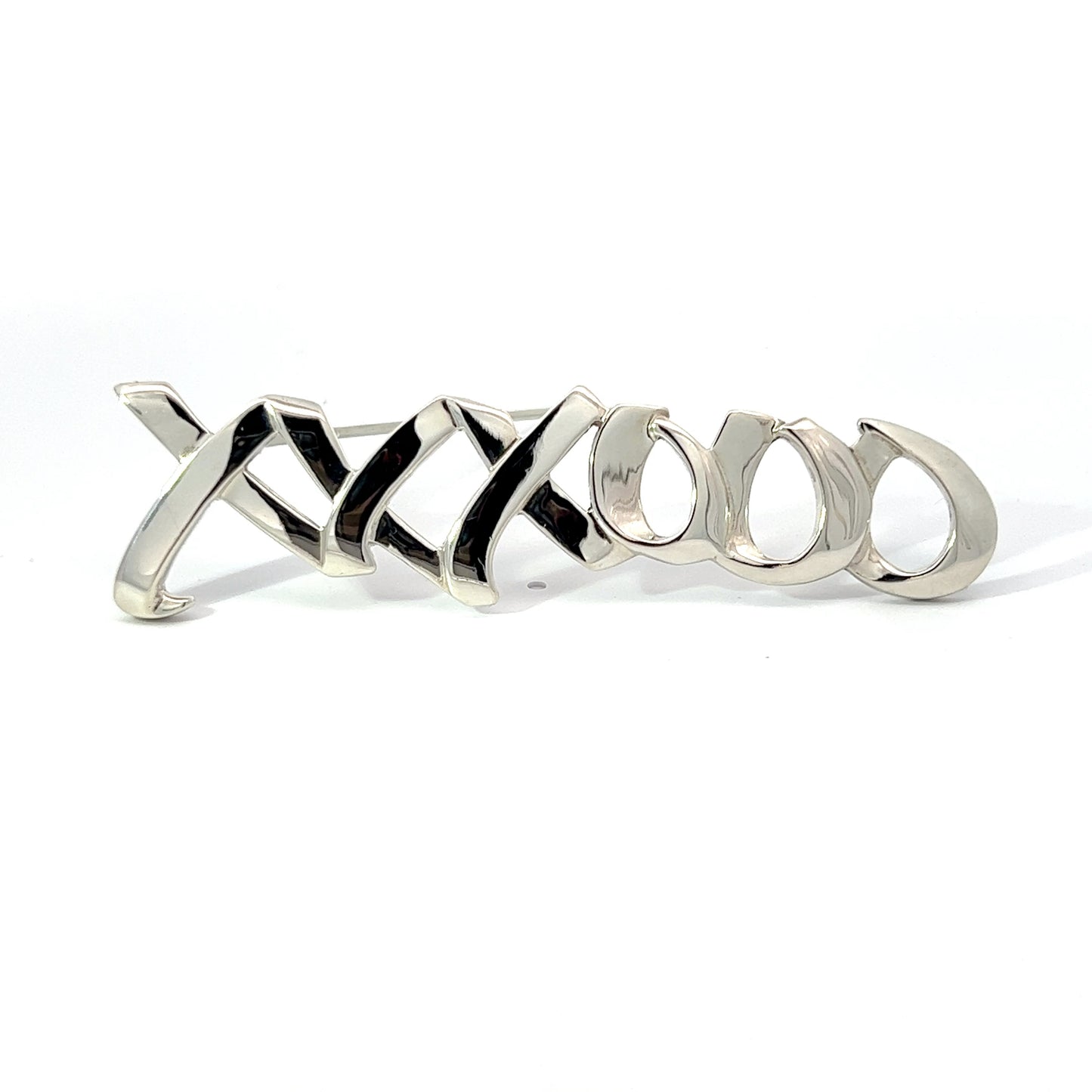 Vintage Tiffany & Co. Paloma Picasso Sterling Silver Hugs and Kisses Brooch