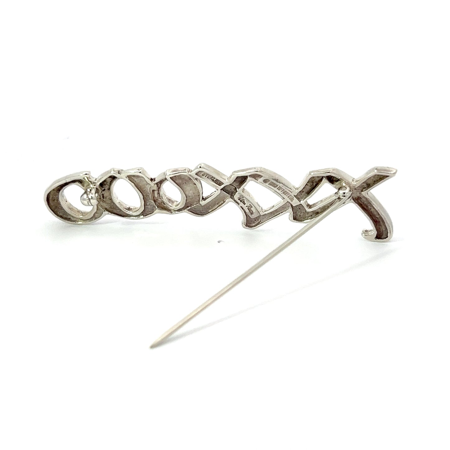 Vintage Tiffany & Co. Paloma Picasso Sterling Silver Hugs and Kisses Brooch