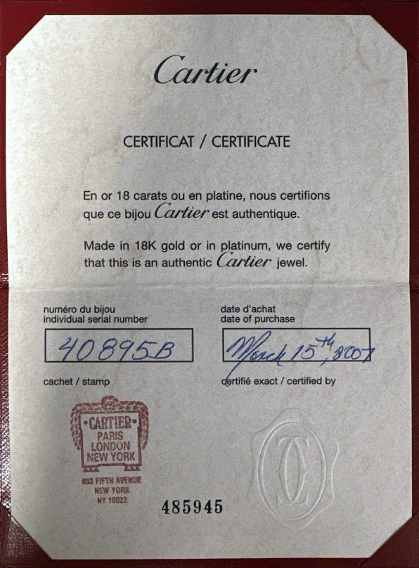 Cartier Le Baisen  Du Dragon Diamond and Ruby Black Cord Necklace