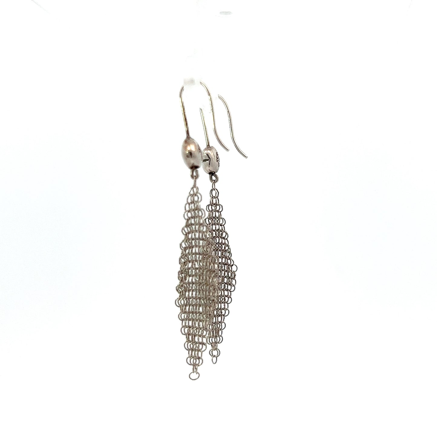 Vintage Tiffany & Co. Elsa Peretti Silver Mesh Dangle Earrings