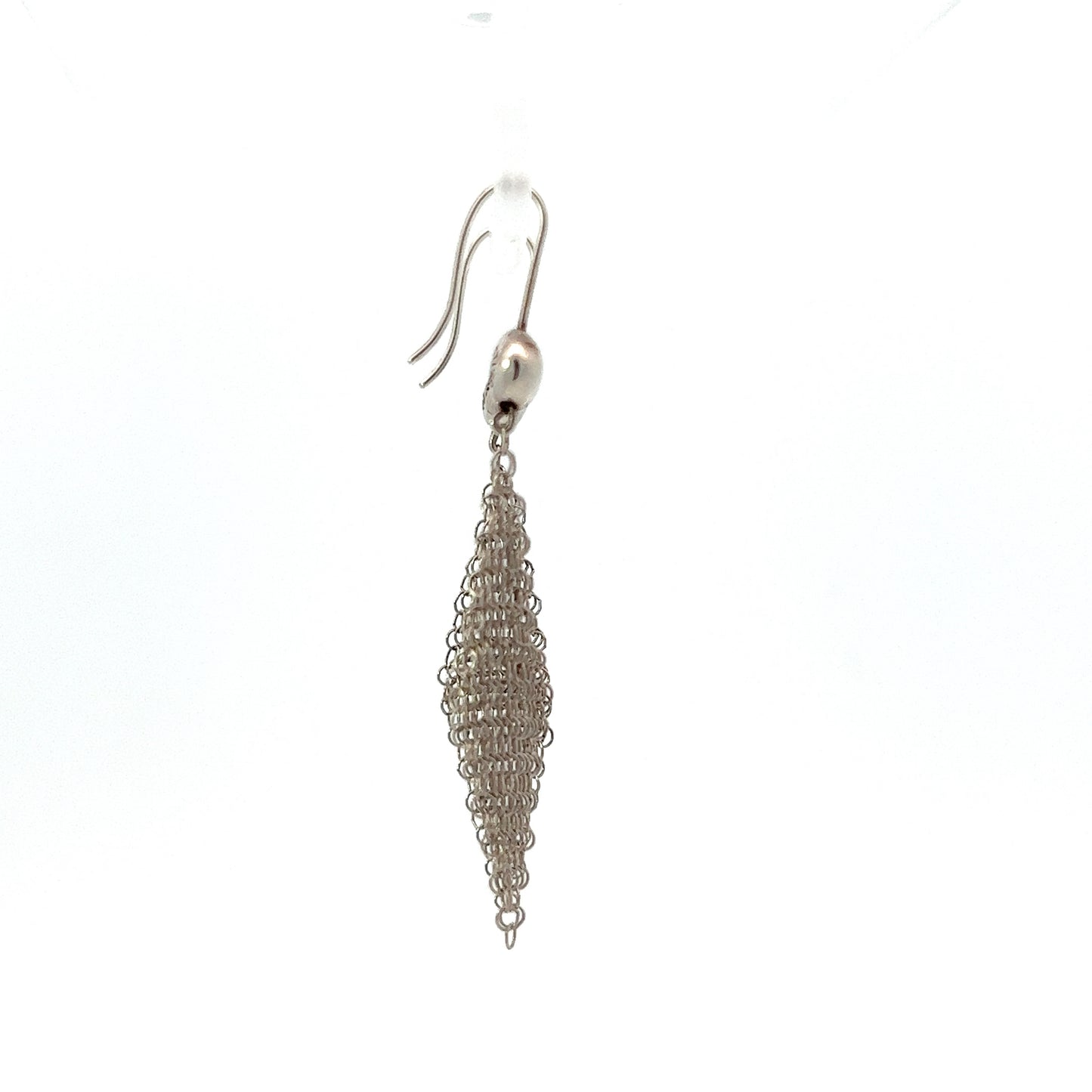 Vintage Tiffany & Co. Elsa Peretti Silver Mesh Dangle Earrings