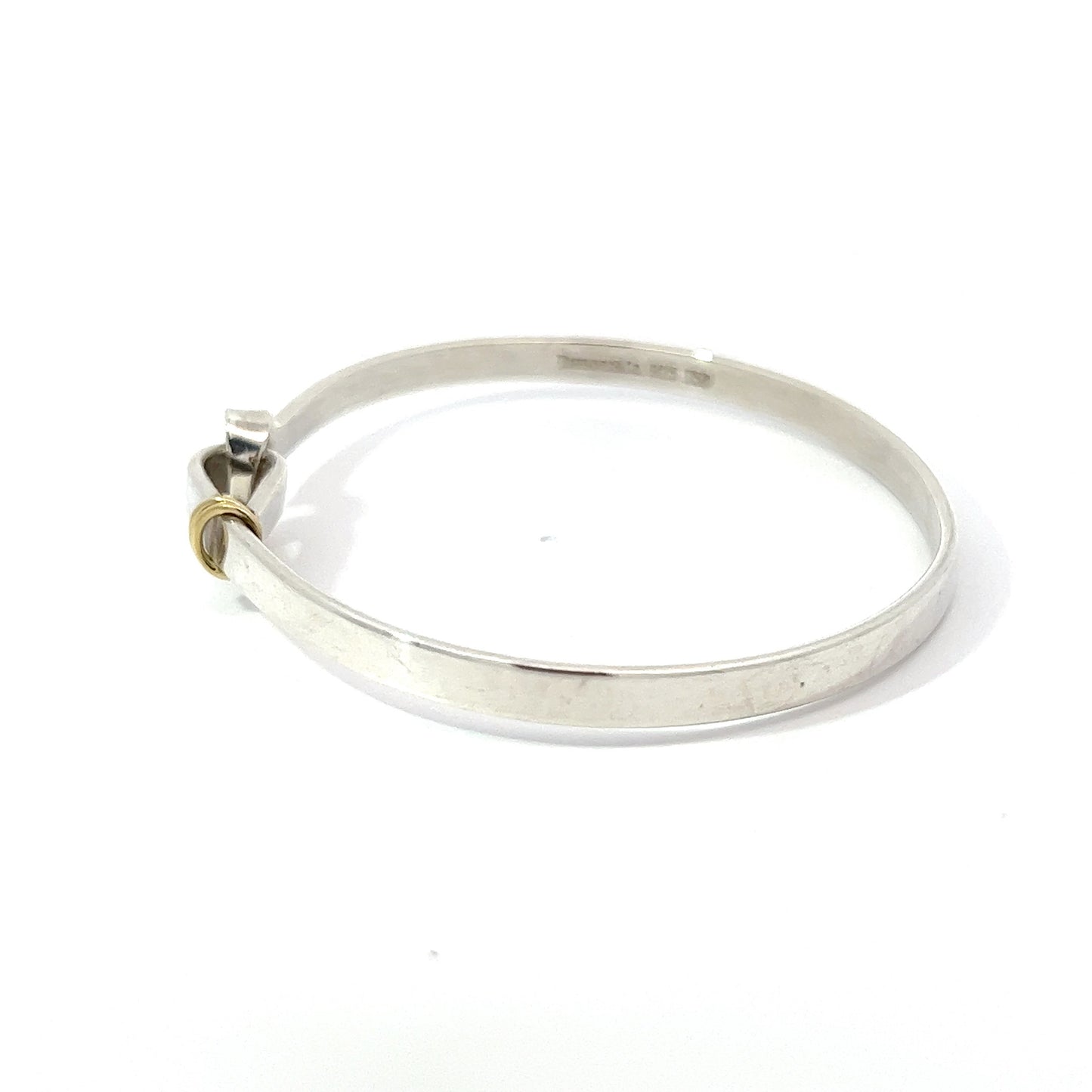 Vintage Tiffany & Co Silver and 18K Hook and Eye Bangle Bracelet