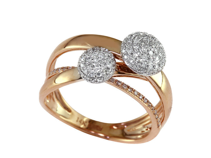 Effy Diamond and 14K White and Rose Gold Ring