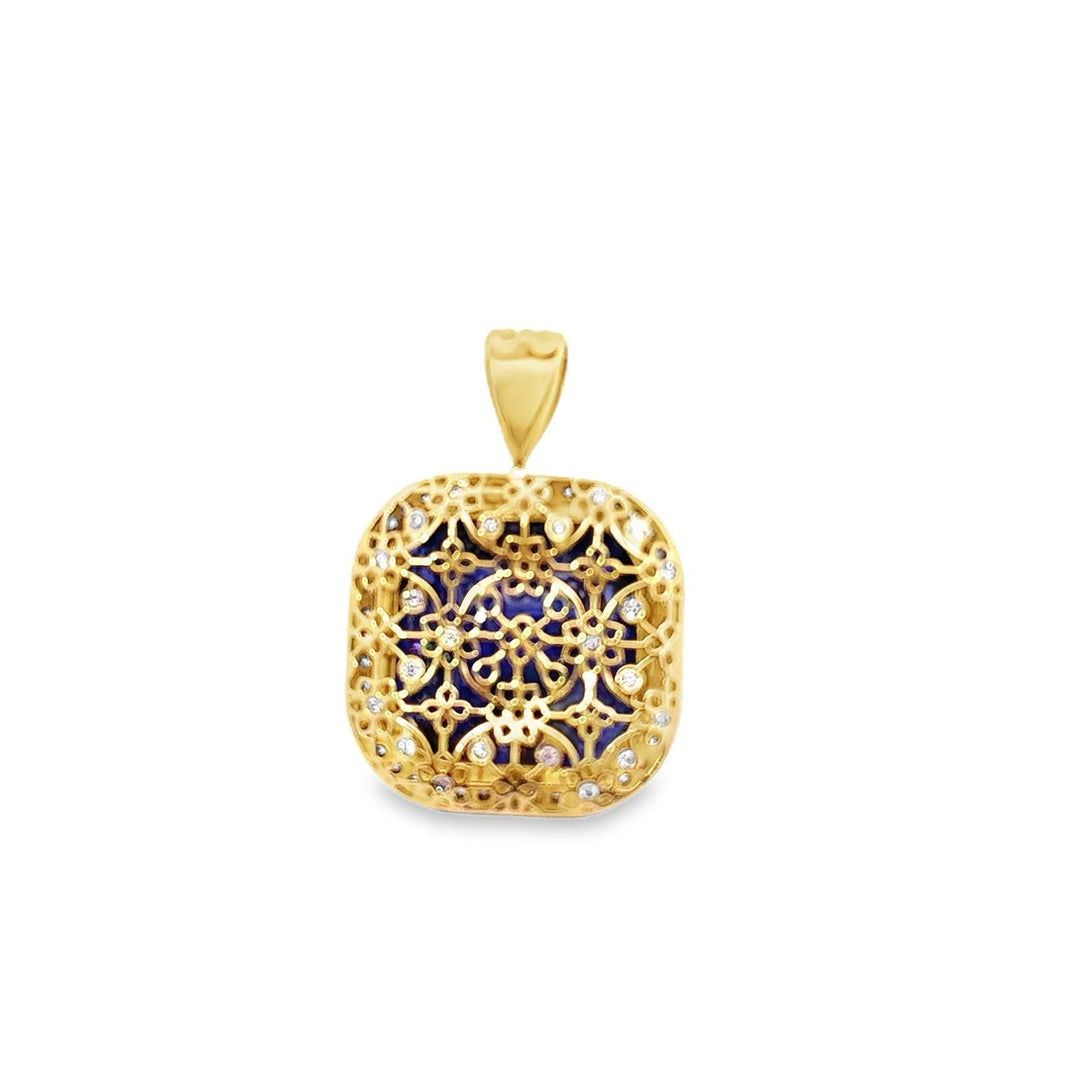 Estate 53.20 ct Tanzanite Sugarloaf & Diamond Pendant 15767