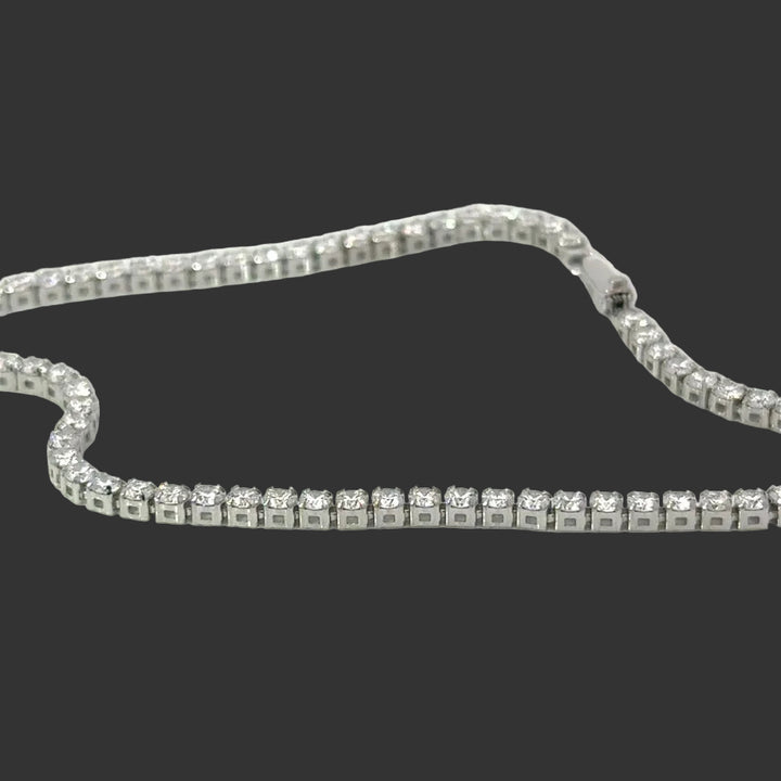 Dainty 3.00 Carat 14K White and Yellow Gold Lab Grown Tennis Bracelet
