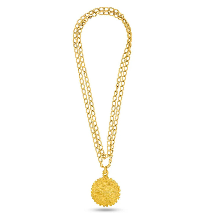 Italian Designer Roman 18Kt Yellow Gold 43" Long Necklace.