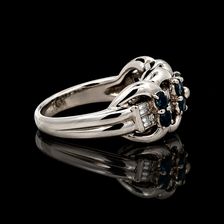 Estate Alexandrite & Diamond Platinum Ring
