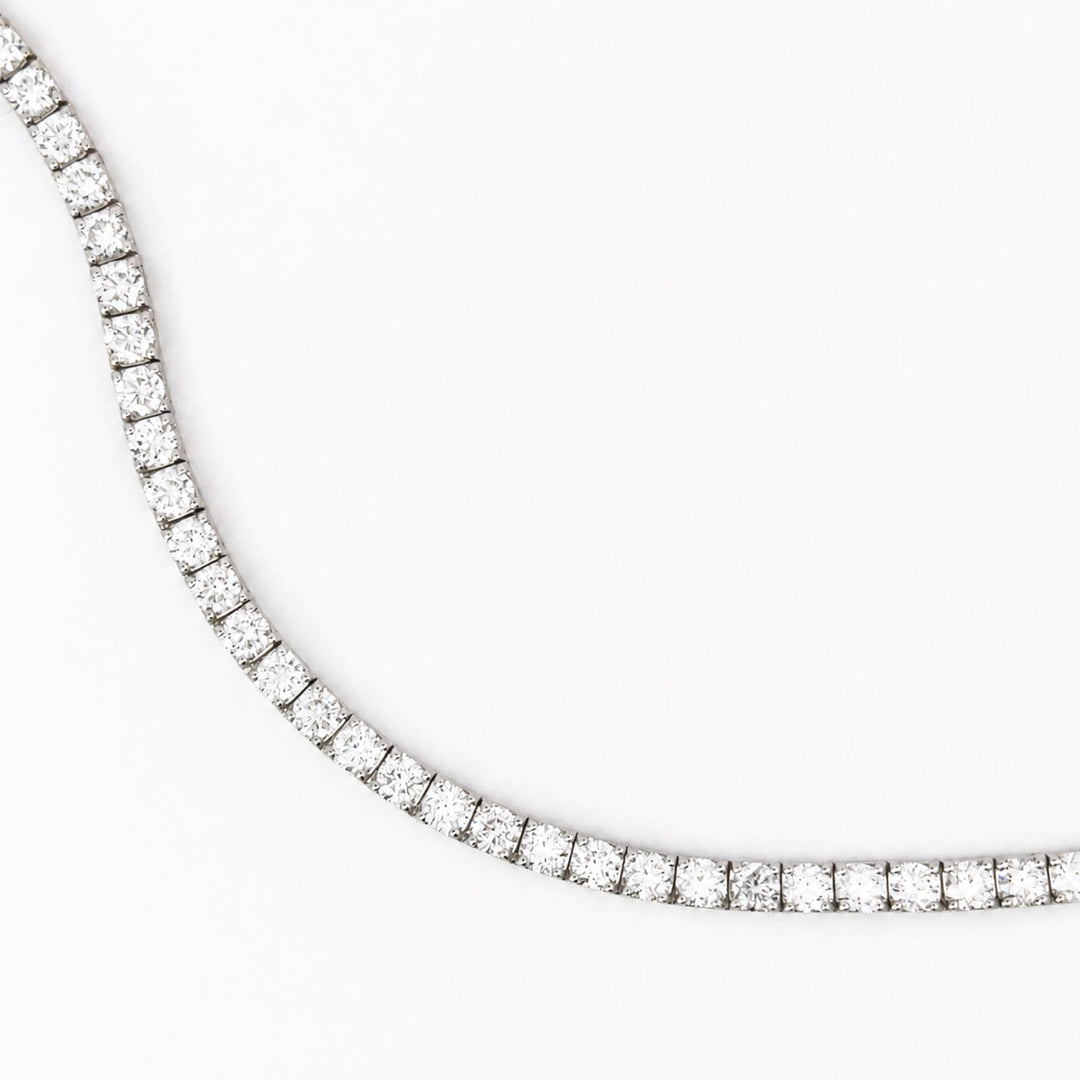 7.00 Carat 14K White Gold Lab Grown Diamond Tennis Bracelet