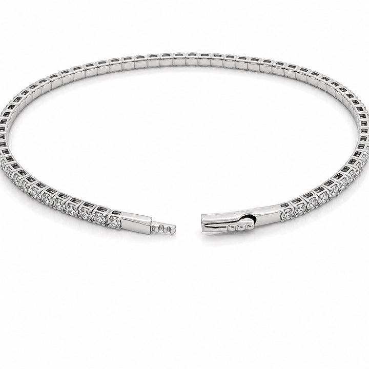 Flexible Lab Grown Diamond Tennis Bangle Bracelet