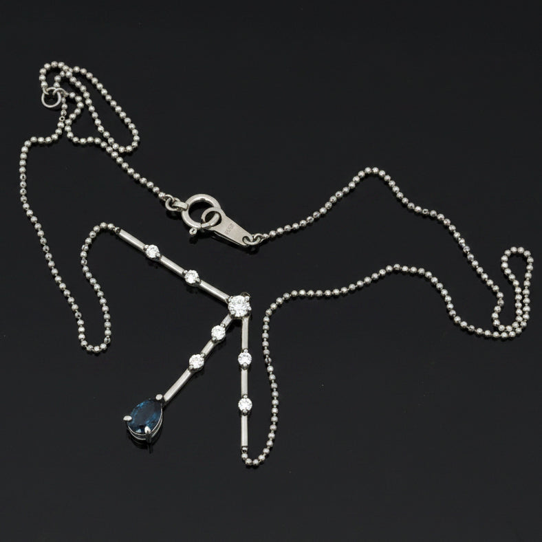 Estate Natural Color Change Alexandrite and Diamond Necklace