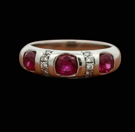 Ruby and Diamond Platinum Ring