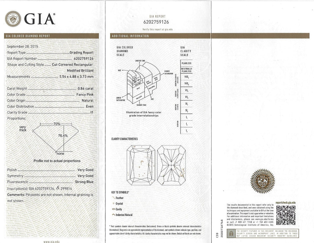 Contemporary Natural Fancy Pink "Argyle" Diamond (GIA) and White Diamond Platinum Ring