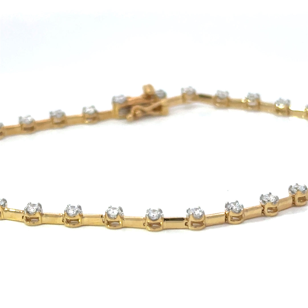 One Carat Lab Grown Station Bracelet