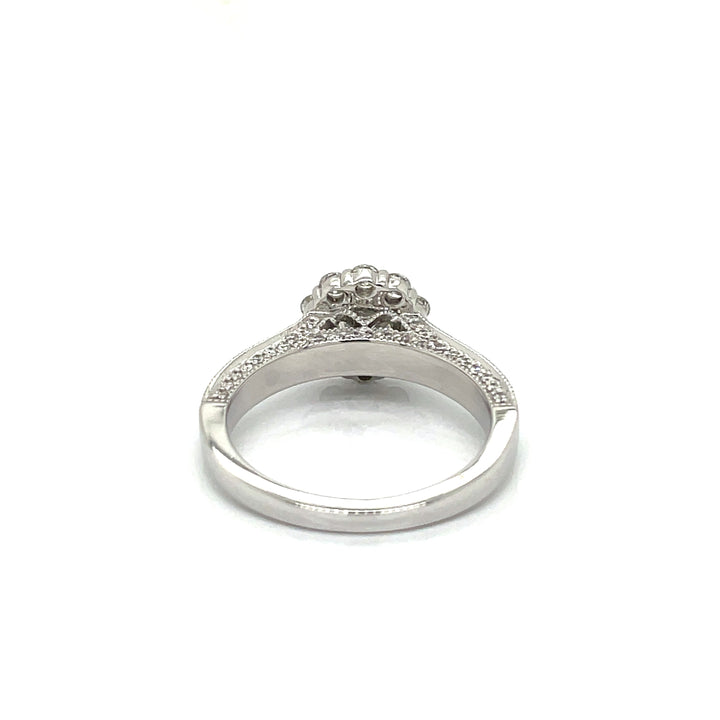 Clyde Duneier Diamond and 14K White Gold Flower Engagement Ring