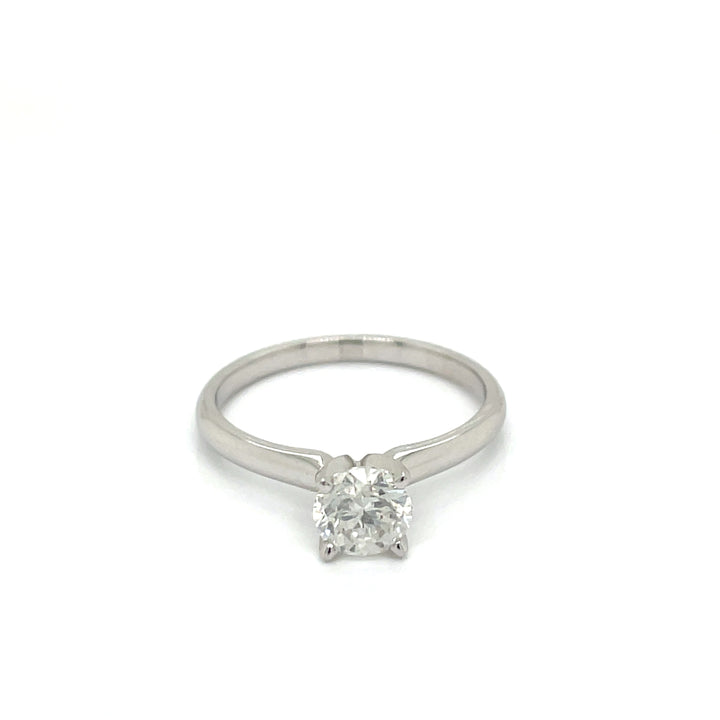 Diamond and 14K White Gold Solitaire Ring