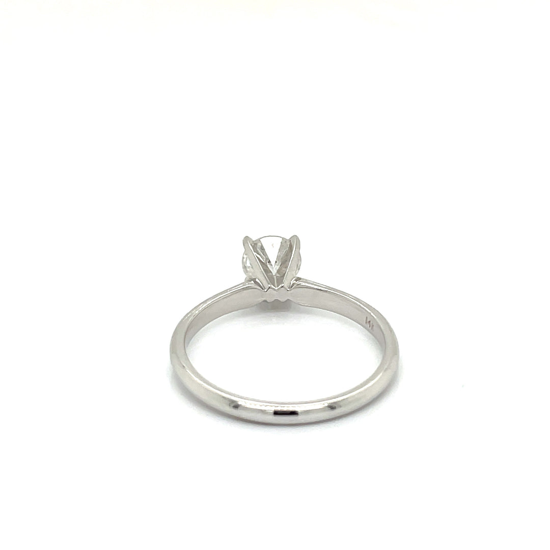 Diamond and 14K White Gold Solitaire Ring