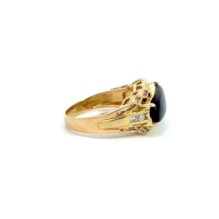 Estate Onyx and Diamond Ring 13153