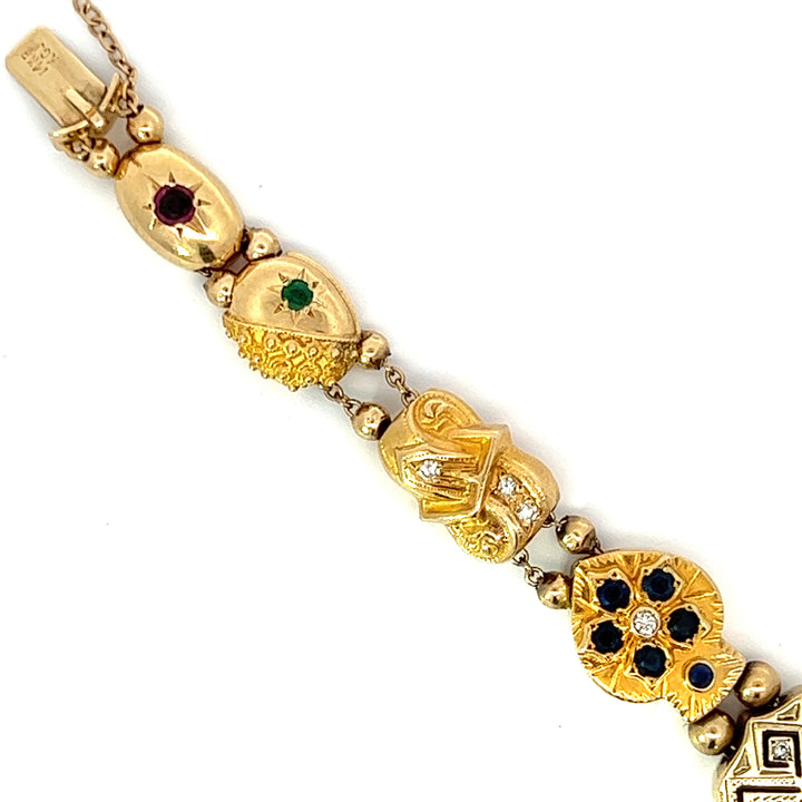 Heavy Gold Vintage Kurt Gutmann Slide Bracelet