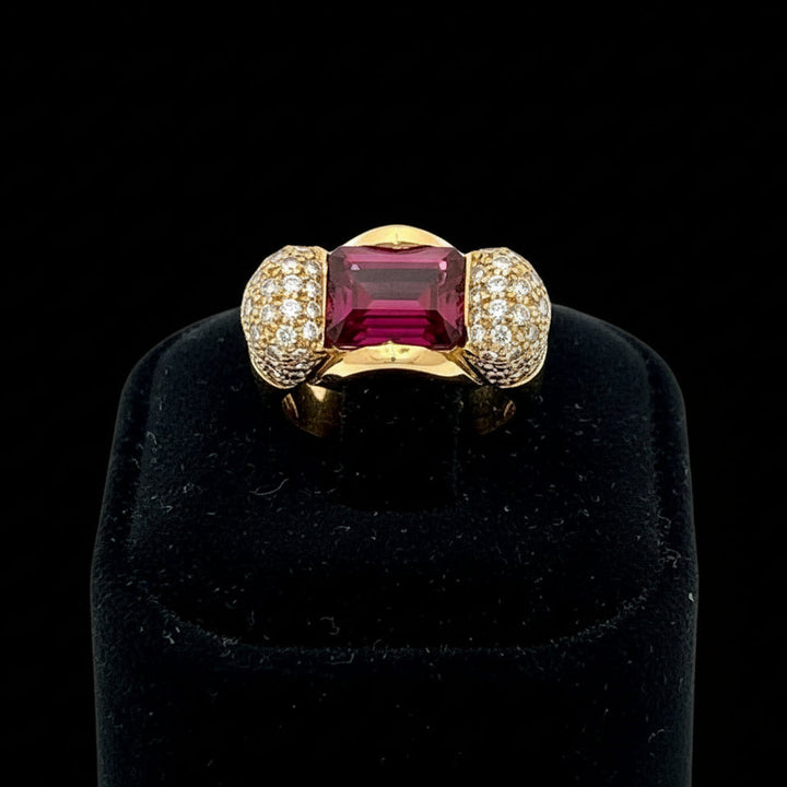 Estate Italian 1.50 cttw Diamond 2.01 ct Tourmaline Designer Ring 14532