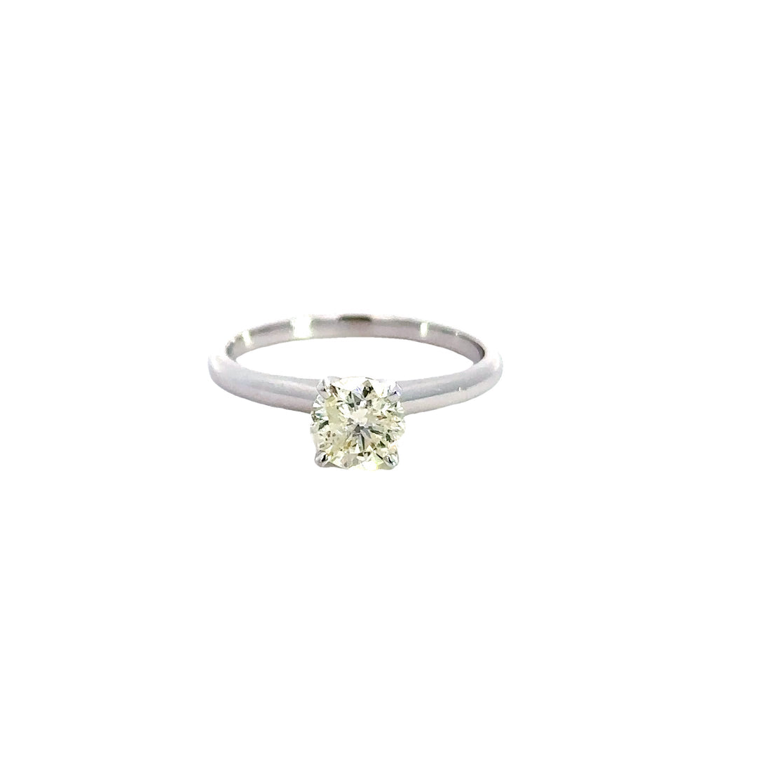 Diamond and 14K White Gold Solitaire Engagement Ring
