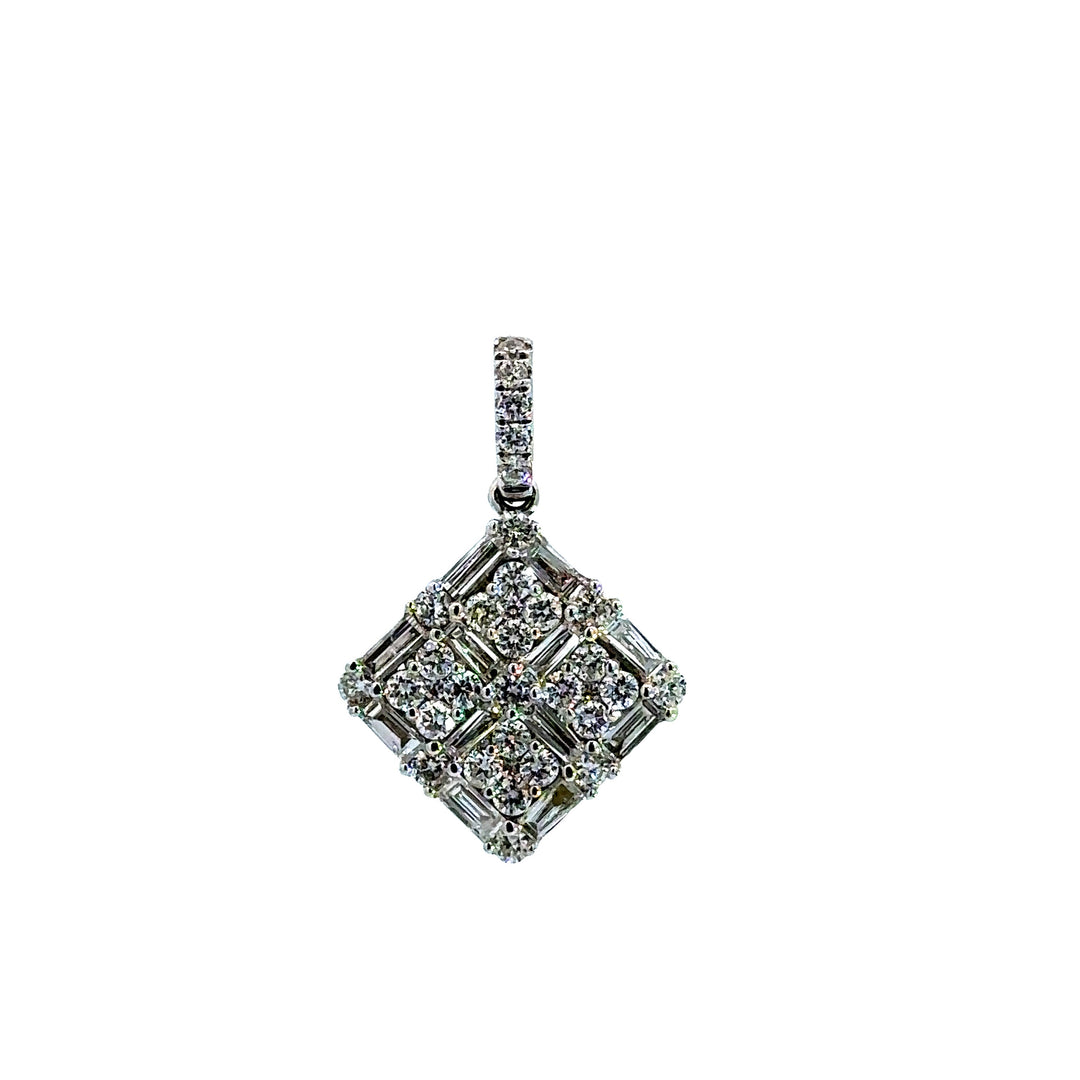 Diamond and 18K White Gold Pendant