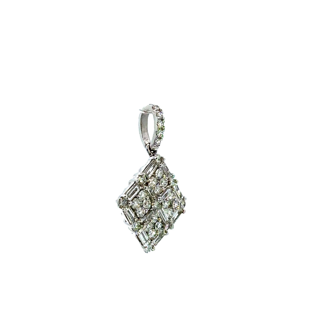 Diamond and 18K White Gold Pendant