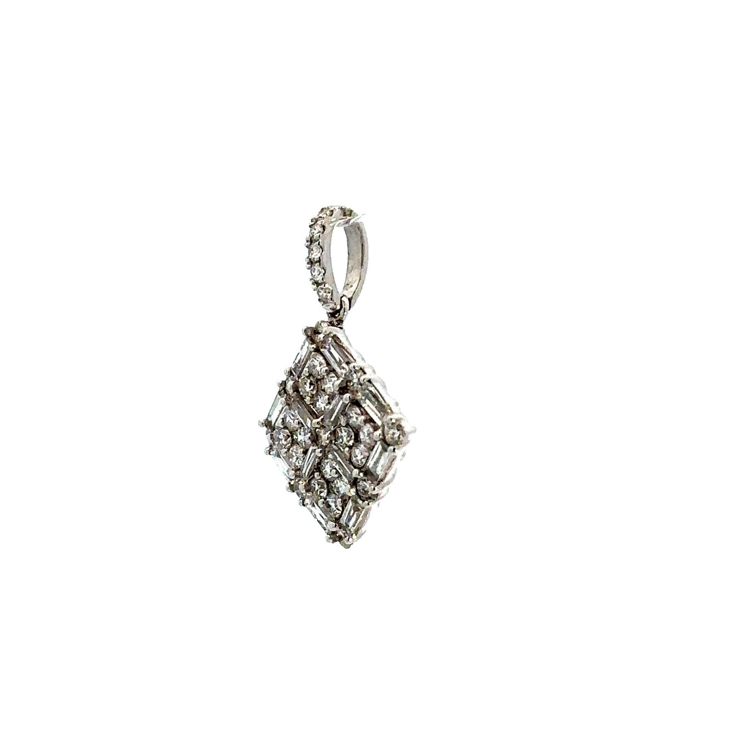 Diamond and 18K White Gold Pendant