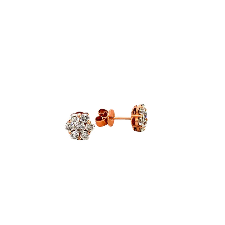 Maya Lianna 1.00 cttw Diamond Flower Cluster Earrings