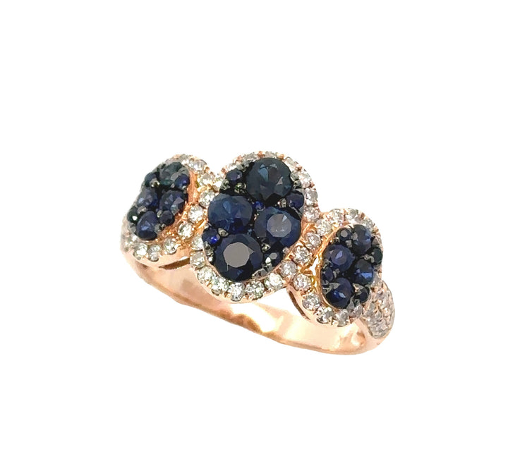 Effy 1.13 ctw Sapphire, Diamond and 14K Rose Gold Ring