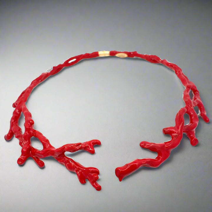 Annibale Baldini Italian Red Coral Necklace