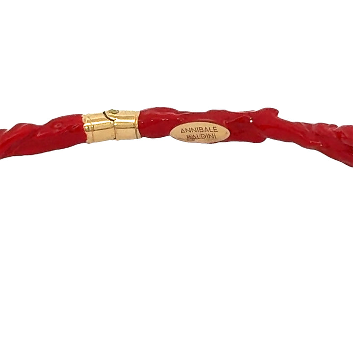 Annibale Baldini Italian Red Coral Necklace