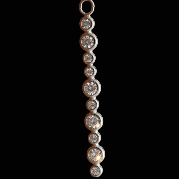 Italian Manufacturer Custom Made 10 Stone .25 cttw Diamond 18kt. White Gold Pendant