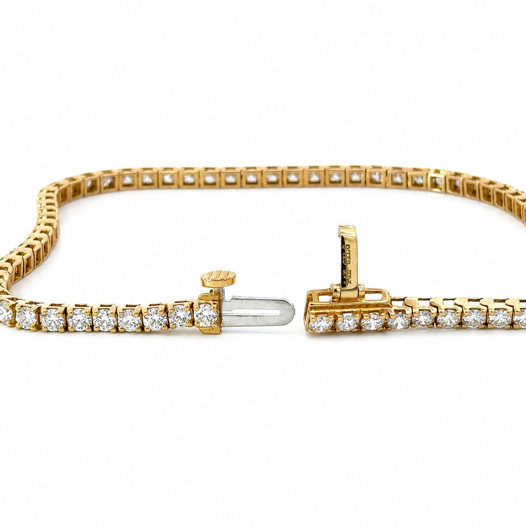 3.00 Carat 14K Yellow Gold Lab Grown Diamond Tennis Bracelet