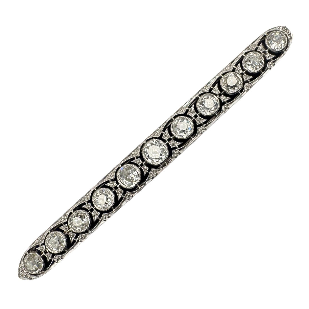 Art Deco 3.50cttw Diamond Platinum Brooch