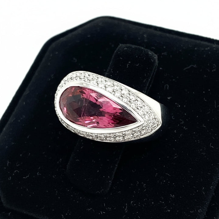 Estate Designer 2.60 ct Tourmaline Diamond Ring 12959