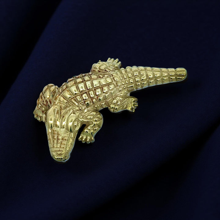 Alligator 18KT Yellow Gold Brooch
