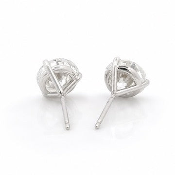 Certified 6 Carat 18K White Gold Lab Grown Diamond Stud Earrings