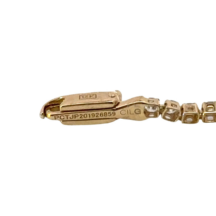 Dainty 3.00 Carat 14K White and Yellow Gold Lab Grown Tennis Bracelet