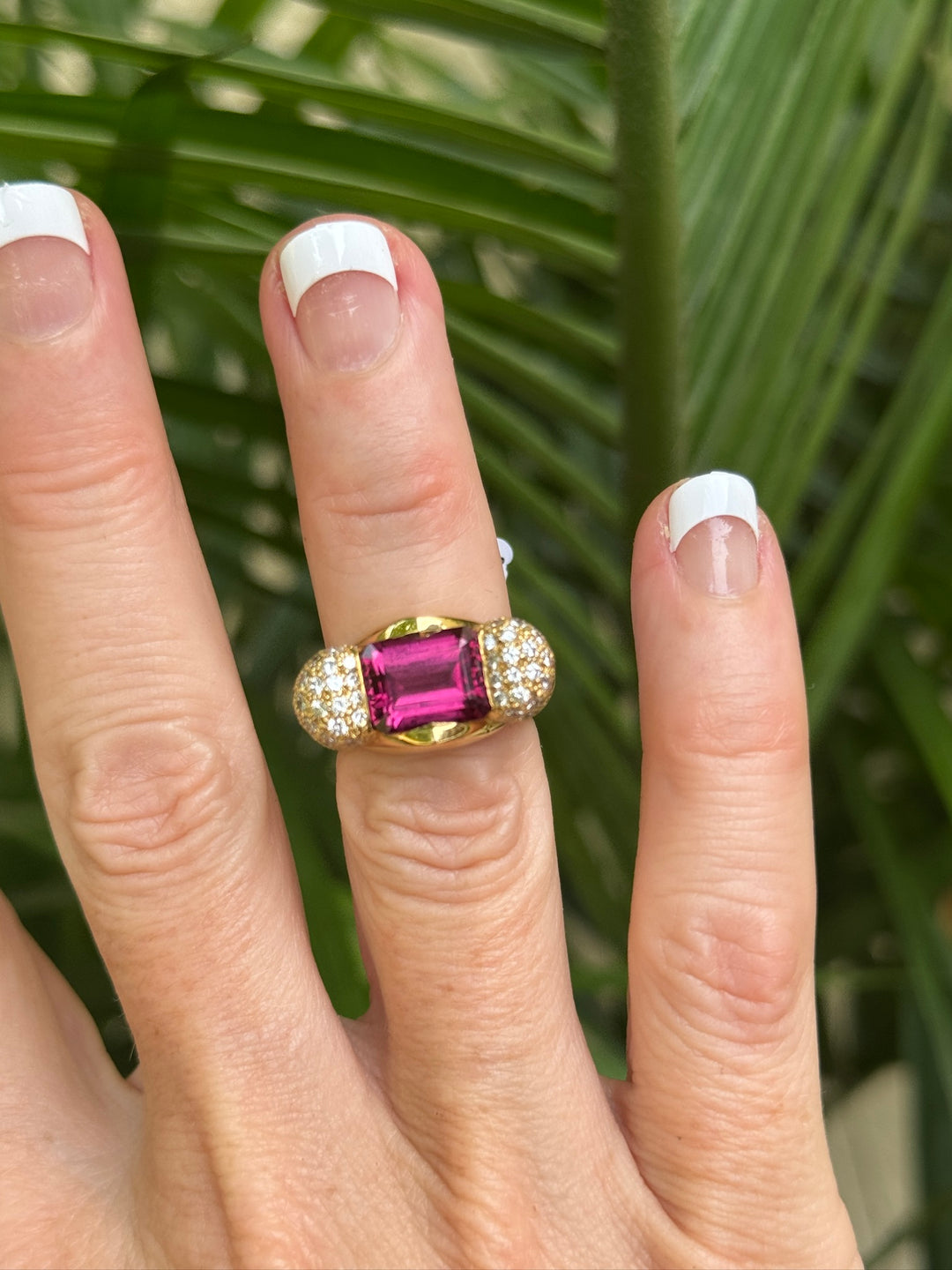 Estate Italian 1.50 cttw Diamond 2.01 ct Tourmaline Designer Ring 14532