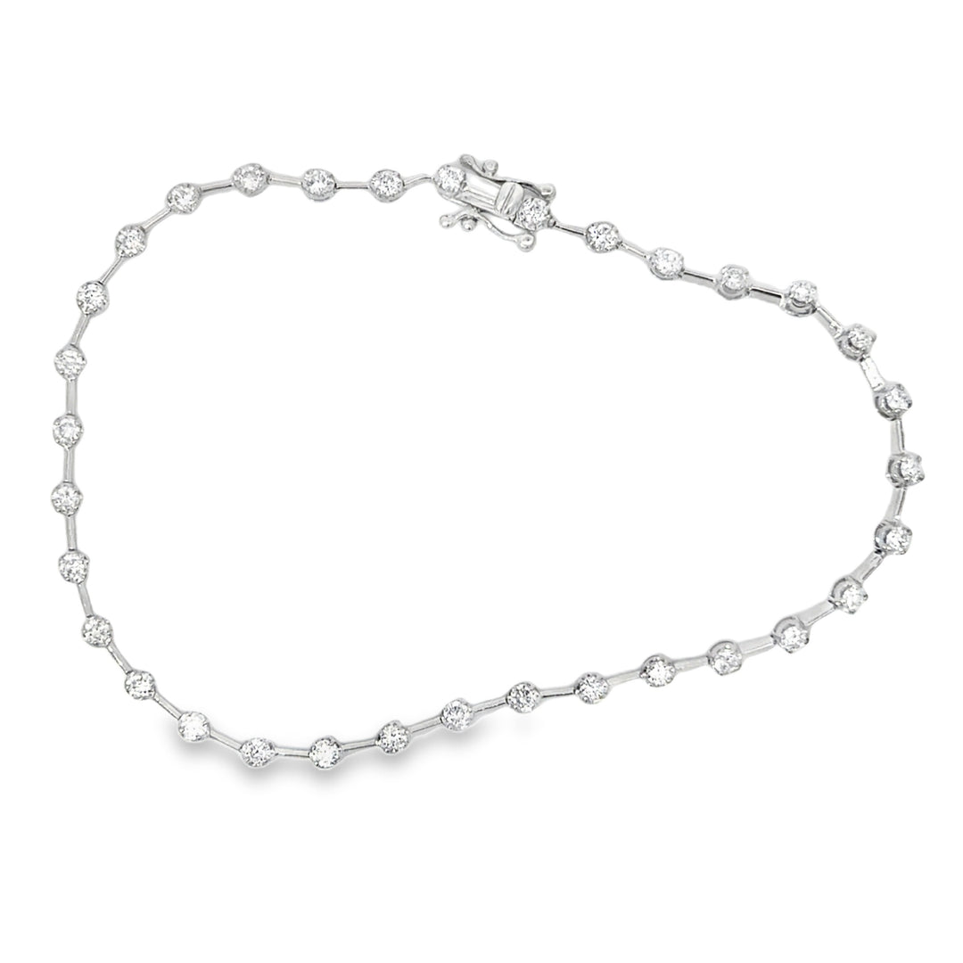 One Carat Lab Grown Station Bracelet