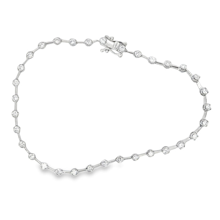 One Carat Lab Grown Station Bracelet