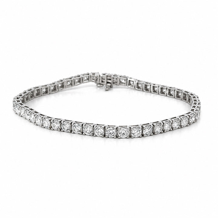 7.00 Carat 14K White Gold Lab Grown Diamond Tennis Bracelet